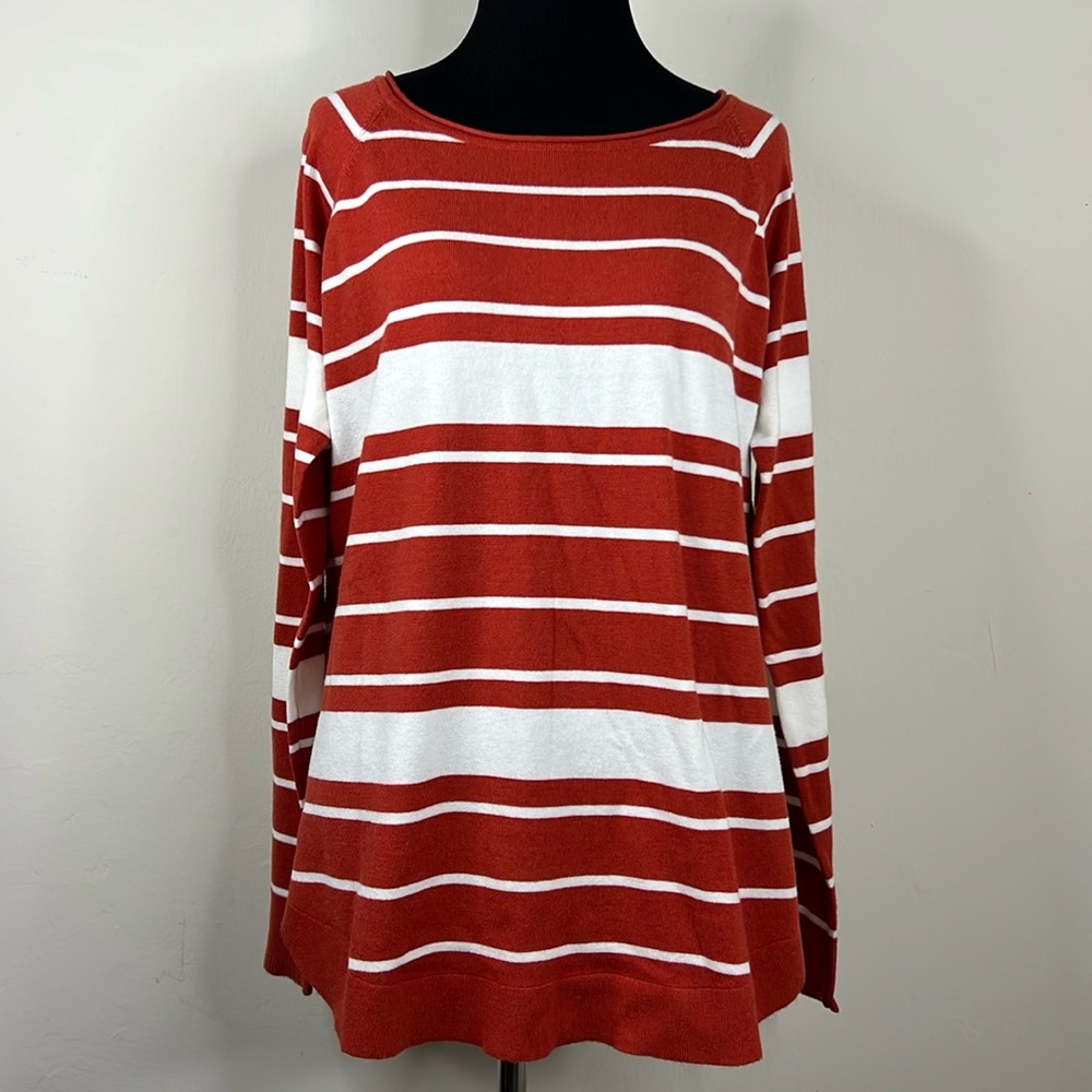 PINK CLOVER Stripe Thin Knit Sweater XL